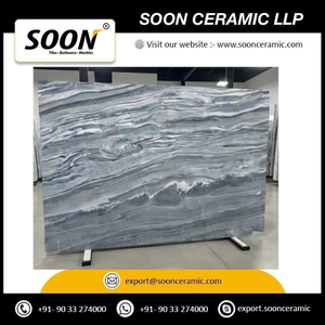 SOON CERAMIC COSMIC BLUE Calcite Big Slab Polished Modern Eco-friendly 3D Design Living Room Wall From Rajasthan - Product Image 4