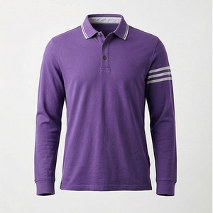 Chemise décontractée pour homme en piqué 100 % polyester bleu marine à manches courtes, respirante, infroissable, coupe classique, design tricoté uni - Product Image 1