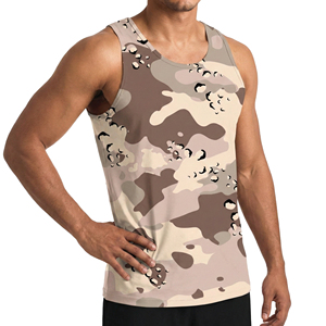เสื้อกล้ามลายพรางคลาสสิกสำหรับผู้ชาย ราคาขายส่ง รับผลิตจำนวนมาก เสื้อออกกำลังกายแบบไม่มีแขน ระบายอากาศได้ดี เสื้อกล้ามถักคุณภาพสูง - Product Image 1