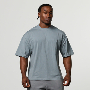 Camiseta de algodón de manga corta con cuello redondo para hombre, estilo casual, corte regular, color liso, tejido de punto. - Product Image 3