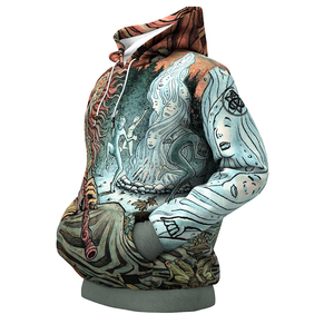 Sudadera con Capucha para Hombre, Estampado Colorido Estilo Van Gogh, Corte Regular, Informal, Otoño, Impresión por Sublimación, Tejido de Poliéster - Product Image 4