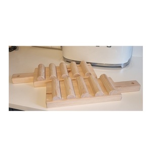 Premium Wood Taco Holder Stand with 12 Metal Slots Large Taco Rack for Restaurant Party Wooden Taco Tray, Mexican <b>Food</b> <b>Server</b> - Product Image 2