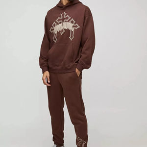 ชุดวอร์มทรงขาบานแบบหนา ขายส่ง |   ชุดผ้าฝ้ายฟลีซแบบ OEM - Product Image 1