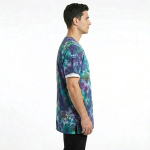 Chaqueta de peluquería canina Tie Dye para hombre, bata de peluquería canina con cremallera completa, capa de peluquería con cremallera y cuello redondo para salón de belleza canina - Product Image 4