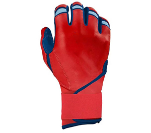 Gants de frappeur en cuir de haute qualité, ambidextres, avec longues manchettes, fermeture auto-agrippante, durables et respirants pour l'entraînement au baseball - Product Image 3