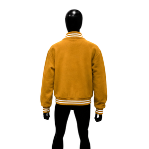 <b>MEN</b> GOLD VARSITY <b>JACKET</b> CLASSIC LETTERMAN <b>LIGHTWEIGHT</b> BOMBER STYLISH VARSITY <b>JACKET</b> WINTER STREETWEAR Regular Fit Casual Autumn - Product Image 2