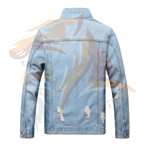 New Arrival Slim Fit High Quality <b>Men</b> <b>Denim</b> <b>Jackets</b> Solid Color Cotton Material Made <b>Men</b> <b>Denim</b> <b>Jackets</b> For Adults - Product Image 2