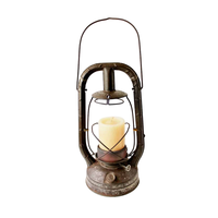 Lanterne suspendue en métal vintage, style fer antique, lanterne de tempête, lampe décorative de ferme, porte-bougie pour la décoration de la maison et du jardin