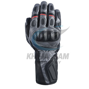 Gants de moto en cuir durables avec paume renforcée, antidérapants et respirants, ajustement confortable pour la conduite en extérieur - Product Image 2