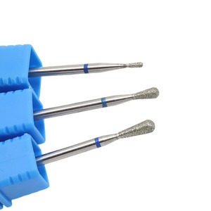 BAFA SURGICAL INSTRUMENTS Broca de diamante ergonómica manual con forma de pera invertida para eliminación de cutículas y limpieza de paredes laterales de uñas - Product Image 1