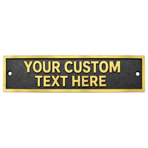 Personalised Cast Brass Door Sign <b>Plaque</b> Modern Design Water Resistant Long Durable for School Apartment - Product Image 1