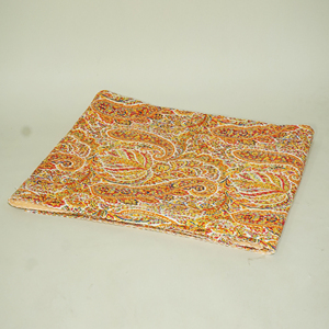 Reversible Printed Cotton Quilt Bohemian Style Kantha <b>Stitched</b> <b>Throw</b> Blanket for Home All Season Use - Product Image 4