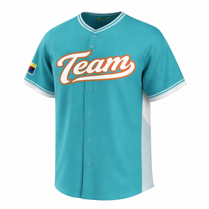 Digital Sublimation Print Baseball Jersey OEM Custom Stitched <b>Design</b> Breathable Bulk Wholesale - Product Image 2