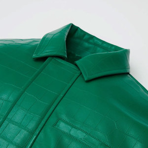 Hot Sale New Arrival Baseball Jacket <b>Covered</b> <b>Button</b> Style Wool Fabric Women University School Lettermen Embroidery Jacket - Product Image 5