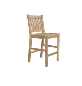 Tabouret de bar en teck américain, fabriqué en Indonésie, meubles en bois massif - Product Image 1