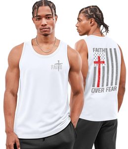Camiseta sin mangas para hombre, de algodón, con estampado gráfico, para gimnasio y running, ajuste holgado, proveedor al por mayor - Product Image 1