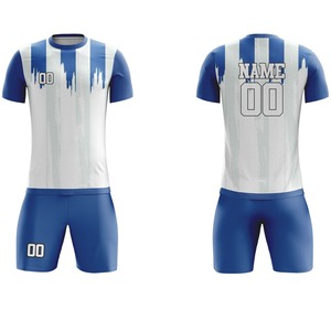 Uniformes de football professionnels respirants à manches courtes pour l'été, vente en gros, OEM, haute qualité, antibactériens, séchage rapide, directement de l'usine - Product Image 5