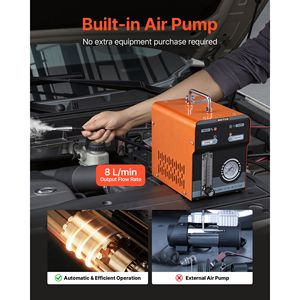 Detector de fugas de humo automotriz con bomba de aire y manómetro, herramienta de diagnóstico clave para sistemas EVAP de 12V CC - Product Image 6