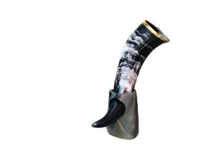 Cuerno vikingo artesanal natural de alta durabilidad Accesorios para vasos pulidos de excelente calidad - Product Image 3