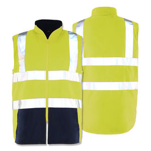 PLAYER'S POINT High Visibility Safety <b>Vest</b> CE/EU Certified Windproof Waterproof Orange Navy Reflective Stripes Zipper Workwear - Product Image 3