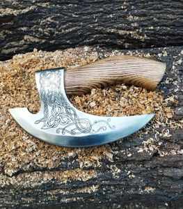 Cuchillo para Pizza Artesanal de Acero al Carbono de Grado Industrial con Mango de Madera de Palisandro, 10 Pulgadas de Longitud Total, para Uso en Cocina Exterior - Product Image 5