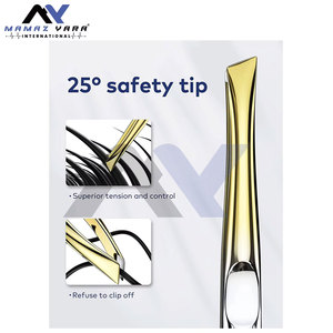 Pinzas Profesionales de Precisión para Cejas, Pinzas de Acero Inoxidable para Mujeres y Hombres, Pinzas Inclinadas para Depilación, Depiladora A-gold - Product Image 4