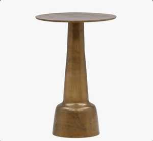 Mesa de Centro Moderna Golden Hour con Base Cónica, Muebles Contemporáneos para Sala de Estar, Diseño Metálico Hecho a Mano - Product Image 1