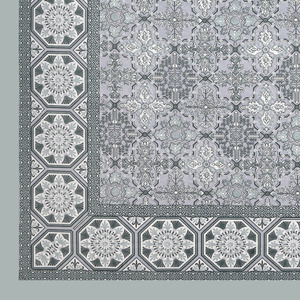 Heritage King Size Cotton Bedsheet Grey Blue Floral Hand <b>Block</b> Print <b>Bed</b> Sheet with 2 Pillow Covers - Product Image 5