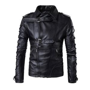 New Wholesale Leather Jackets Manufacturer Belt Side Casual Leather Jacket For Men New <b>Motorbike</b> Oem Design Jackets - Product Image 1