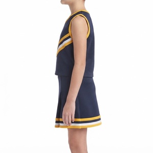 Wholesale Children Girls Heat-Transfer Printed Cheerleading <b>Dance</b> Uniforms Full Length Cheer <b>Crop</b> <b>Top</b> and Shorts OEM Service - Product Image 3