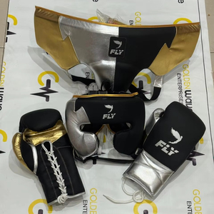 Gants de boxe Fly en cuir véritable, fabriqués sur mesure en usine, de haute qualité, super confortables, ensemble de boxe Fly. - Product Image 1