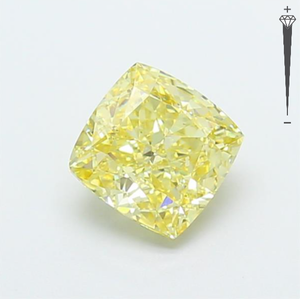 Diamante Cultivado en Laboratorio con Certificación IGI, Corte Cuadrado Cojín de 2.53 CT, Color Amarillo Claro Fantasía, Claridad VS1, CVD LG 795642633 ROYAL GEMS - Product Image 3