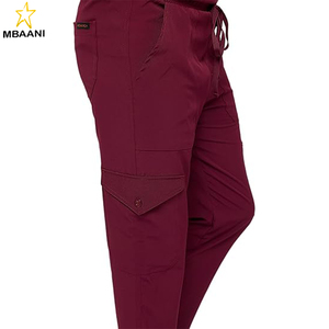 <b>SCRUBS</b> Men's <b>Scrub</b> Set – Stretch V-Neck Multi-Pocket Men's Medical <b>Uniform</b> <b>Scrubs</b> Top & Cargo Pants - Product Image 5