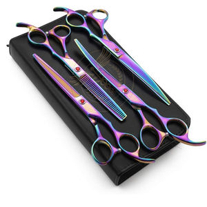 Juego de tijeras profesionales para peluquería canina de 7,0″, 4 piezas, para perros, gatos y mascotas - Product Image 2