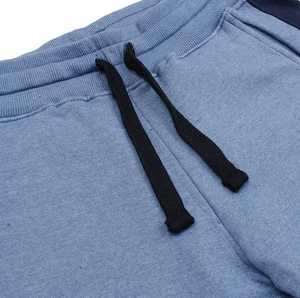 Ensemble de survêtement pour homme avec sweat à capuche et pantalon de jogging, bleu clair avec manches marine, longueur intégrale, tenue décontractée pour l'automne - Product Image 6