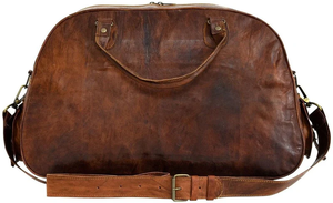Sac messager vintage en cuir de qualité export, marron, sac de voyage, sac de sport, sac fourre-tout fait main en cuir de chèvre véritable - Product Image 3
