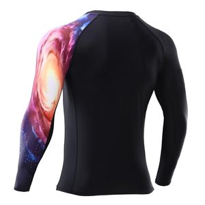 Factory Custom Rashguard Unisex Sublimation UV Protection Compression Moisture Wicking Anti Odor Polyester Wholesale OEM - Product Image 5