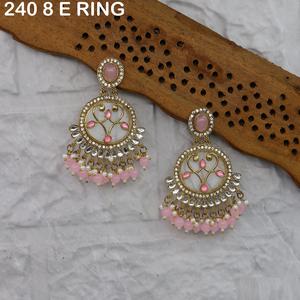 Pendientes DE BODA DE MODA Étnico Chapado en oro Redondo Perla hueca BeadsTrending Pendientes de diamantes Joyería - Product Image 3