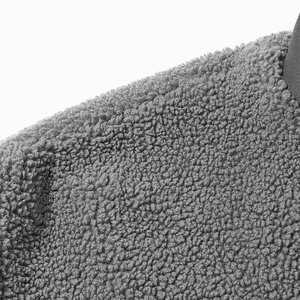 <b>Men</b> Fleece <b>Jacket</b> Stand Collar Windproof Casual Winter Thick <b>Sherpa</b> Lining Zipper Closure Regular Fit Solid Color - Product Image 3