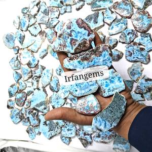 ลาริมาร์คุณภาพสูงแบบแผ่น ราคาขายส่ง จำนวนมาก สำหรับทำเครื่องประดับ หินลาริมาร์รูปทรงผสม จำนวนมาก IRFAN GEMS คริสตัลลาริมาร์ - Product Image 2