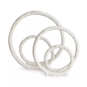 Handmade Circular Sculpture Abstract Geometric Tabletop Decor Minimalist Art <b>Figure</b> for Living Room - Product Image 6