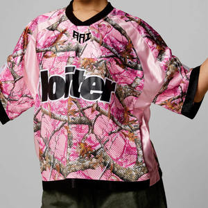 Jersey de Fútbol Americano Rosa Camuflado Extra Grande Personalizado de Alta Calidad, Ropa Deportiva de Malla, Uniforme de Equipo, Fabricante de Marca Privada OEM - Product Image 4