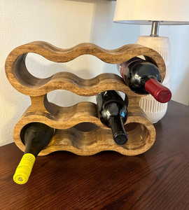 Wood Wine Bottle Holding Rack Wood Wine <b>Storage</b> Racks Wine Bottle Stand Holder Display Shelf Wooden Wine Rack Holder - Product Image 5