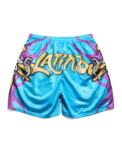 Pantalones Cortos Deportivos Casuales de Malla con Estampado de Dibujos Animados para Hombre, Transpirables, con Cordón en la Cintura, Fabricación OEM Personalizada - Product Image 2
