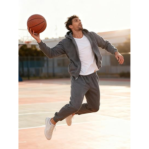 Conjunto Deportivo de Algodón para Hombre, Sudadera con Capucha y Pantalones Jogger, Ropa Deportiva Informal para Correr, Uso Diario, Moda - Product Image 4