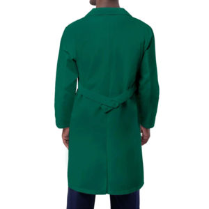 Blouse médicale unisexe en coton de qualité supérieure, personnalisable, blanche, à manches longues, en tissu tissé, pour détection d'aiguilles en milieu hospitalier - Product Image 3