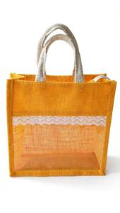 Sac de courses réutilisable en jute écologique avec matériau en fibre naturelle durable pour l'épicerie, la vente au détail et les promotions - Product Image 2
