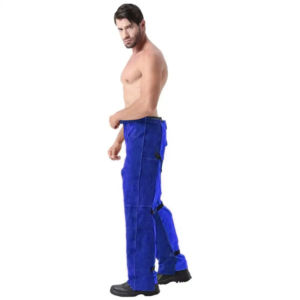 Pantalones de soldadura de cuero al por mayor, ignífugos y resistentes al fuego para soldadores, estilo frontal plano - Product Image 3