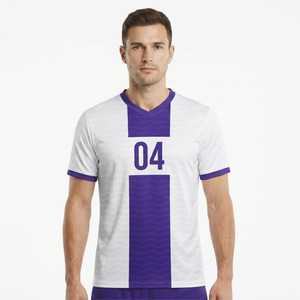 Maillot de football pour homme imprimé, vêtements de sport pour homme, maillot de football personnalisé, maillot de football pour homme à col en V, t-shirt de football en polyester - Product Image 6