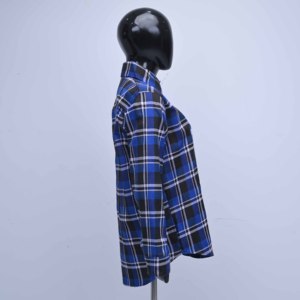 เสื้อเชิ้ตลายตารางสีน้ำเงิน เสื้อเชิ้ตปักลาย เสื้อเชิ้ตสตรีทแวร์แบบสั่งทำ เสื้อเชิ้ตปักลาย เสื้อเชิ้ตติดกระดุม เสื้อเชิ้ตแขนยาว เสื้อเชิ้ตใส่สบาย - Product Image 6